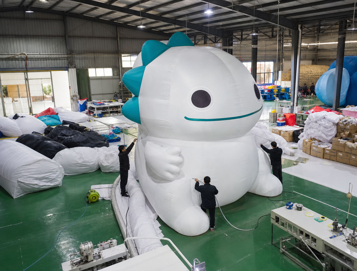 Inflatable mascot inspection for an Indonesia campaign specification