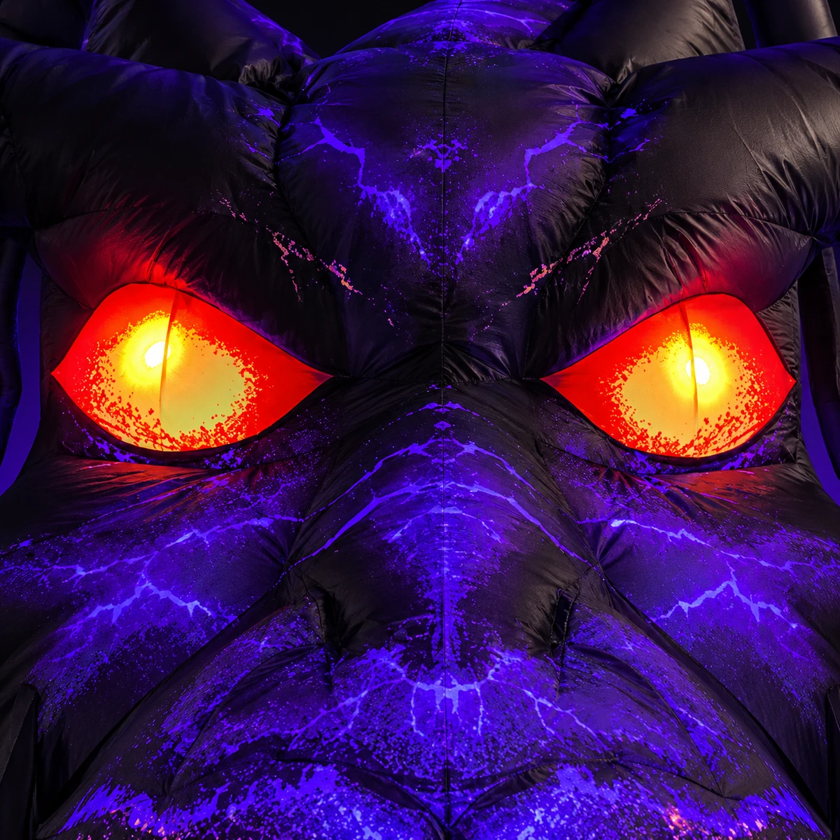 Monster eyes, brow and face lighting design detail (AI-generated concept visualization)