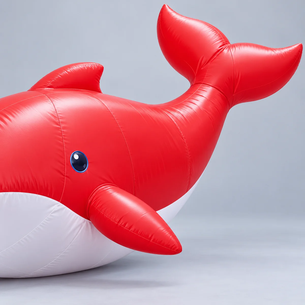 Close-up design view of the whale tail and fin shapes for character approval (AI-transformed design concept)